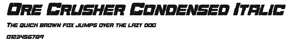 Ore Crusher Condensed Italic Preview