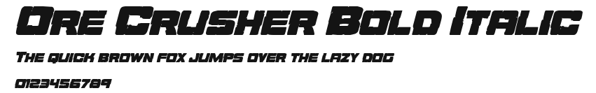 Ore Crusher Bold Italic Preview