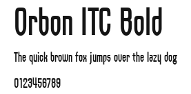 Orbon ITC Bold Preview