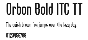 Orbon Bold ITC TT Preview