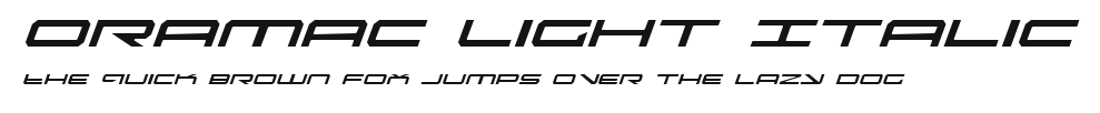 Oramac Light Italic Preview
