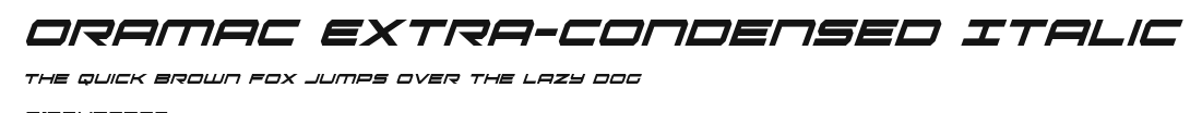 Oramac Extra-Condensed Italic Preview