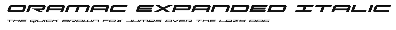 Oramac Expanded Italic Preview