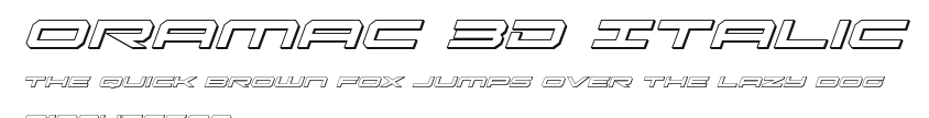Oramac 3D Italic Preview