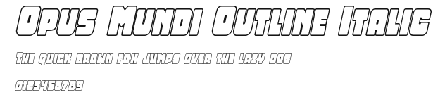 Opus Mundi Outline Italic Preview