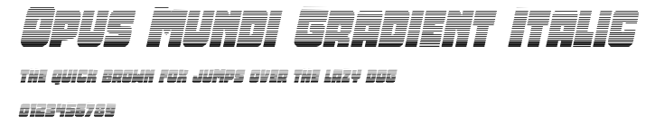 Opus Mundi Gradient Italic Preview
