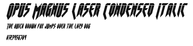 Opus Magnus Laser Condensed Italic Preview