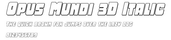 Opus Mundi 3D Italic Preview