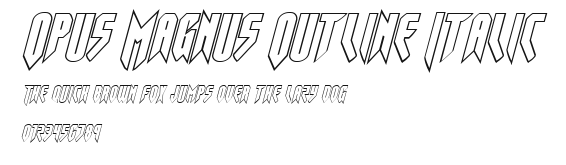 Opus Magnus Outline Italic Preview