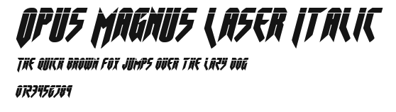 Opus Magnus Laser Italic Preview