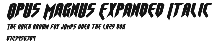 Opus Magnus Expanded Italic Preview