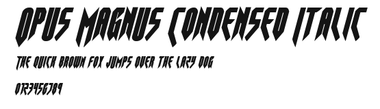 Opus Magnus Condensed Italic Preview