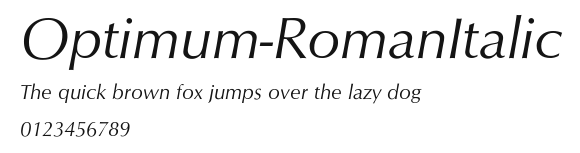 Optimum-RomanItalic Preview