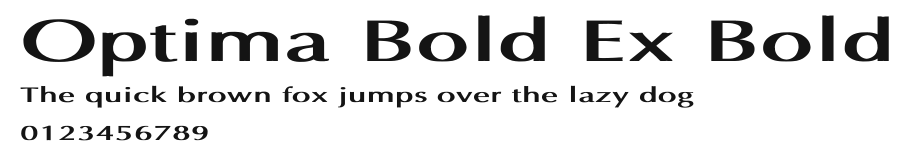 Optima Bold Ex Bold Preview