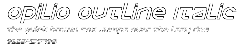 Opilio Outline Italic Preview