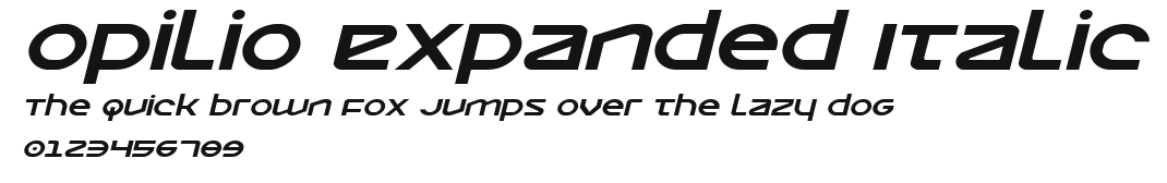 Opilio Expanded Italic Preview