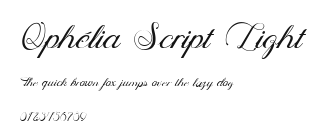 Ophélia Script Light Preview