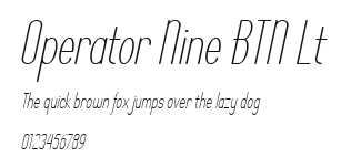 Operator Nine BTN Lt Preview