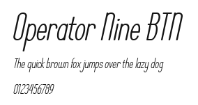 Operator Nine BTN Preview