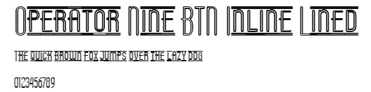 Operator Nine BTN Inline Lined Preview