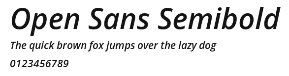 Open Sans Semibold Preview