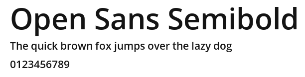 Open Sans Semibold Preview