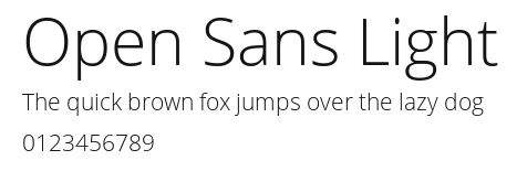 Open Sans Light Preview
