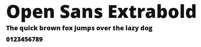 Open Sans Extrabold Preview