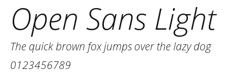 Open Sans Light Preview