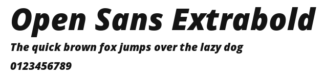 Open Sans Extrabold Preview