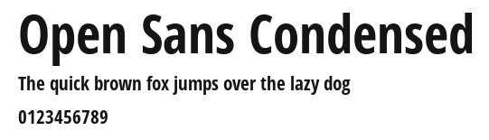 Open Sans Condensed Preview