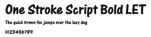 One Stroke Script Bold LET Preview