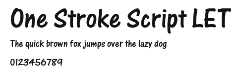 One Stroke Script LET Preview