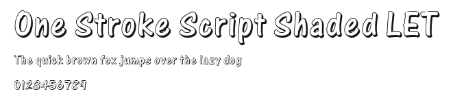 One Stroke Script Shaded LET Preview
