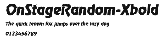 OnStageRandom-Xbold Preview
