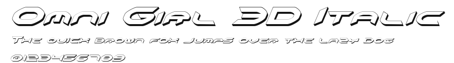 Omni Girl 3D Italic Preview