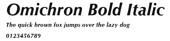 Omichron Bold Italic Preview