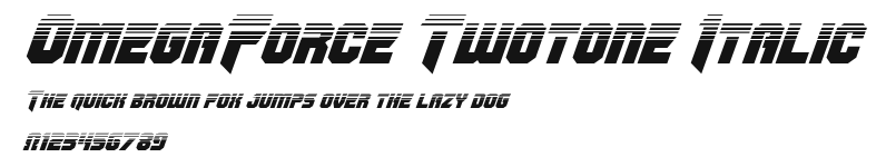 OmegaForce Twotone Italic Preview