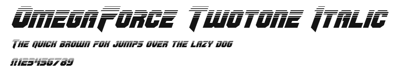 OmegaForce Twotone Italic Preview