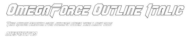 OmegaForce Outline Italic Preview
