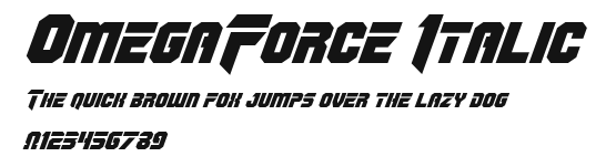 OmegaForce Italic Preview