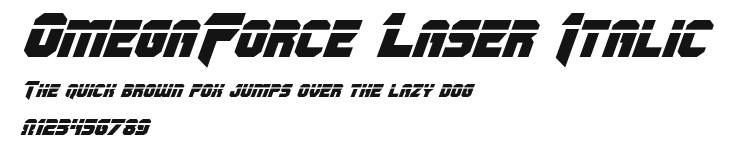 OmegaForce Laser Italic Preview