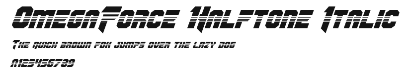 OmegaForce Halftone Italic Preview