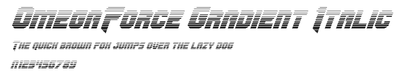 OmegaForce Gradient Italic Preview
