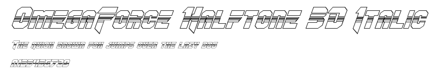 OmegaForce Halftone 3D Italic Preview