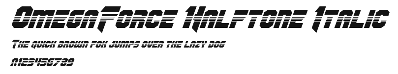 OmegaForce Halftone Italic Preview