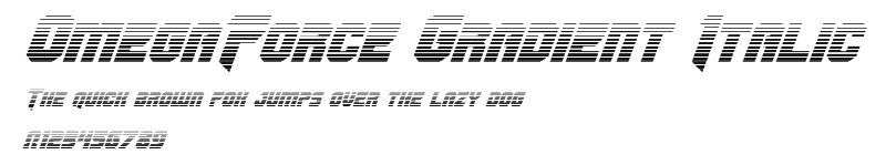OmegaForce Gradient Italic Preview