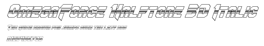 OmegaForce Halftone 3D Italic Preview