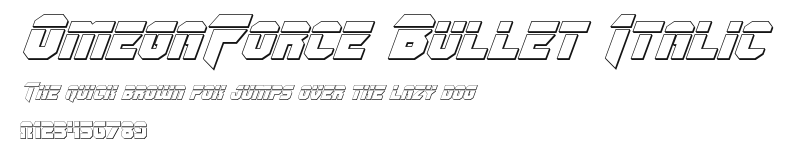 OmegaForce Bullet Italic Preview
