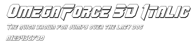 OmegaForce 3D Italic Preview